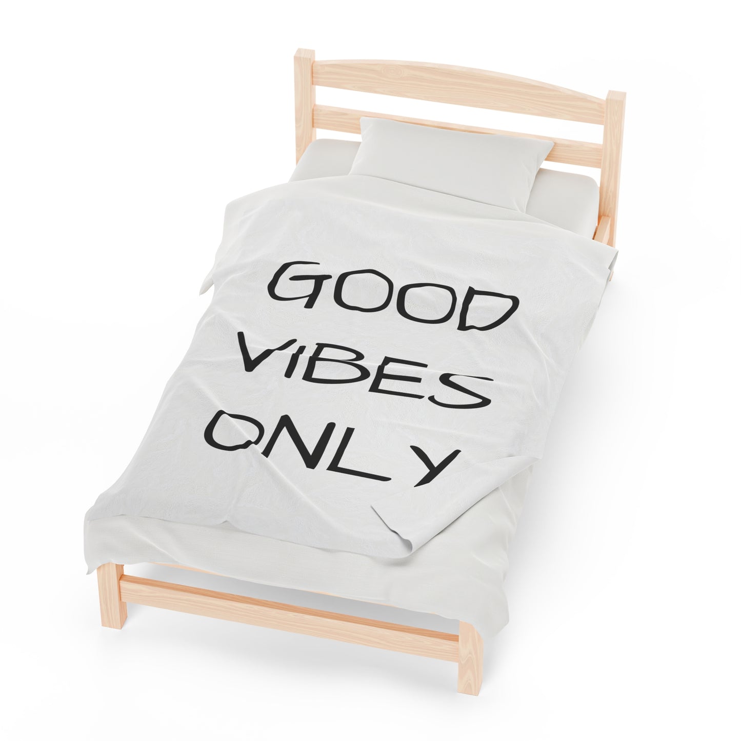 "Good Vibes Only" Plush Blanket