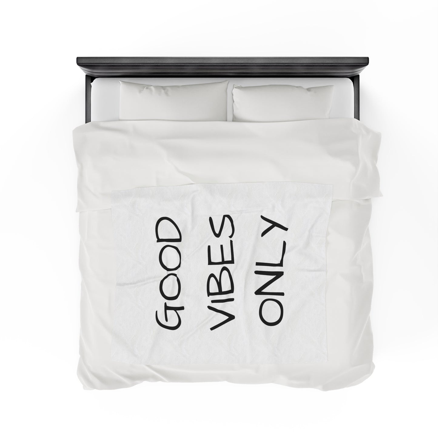 "Good Vibes Only" Plush Blanket